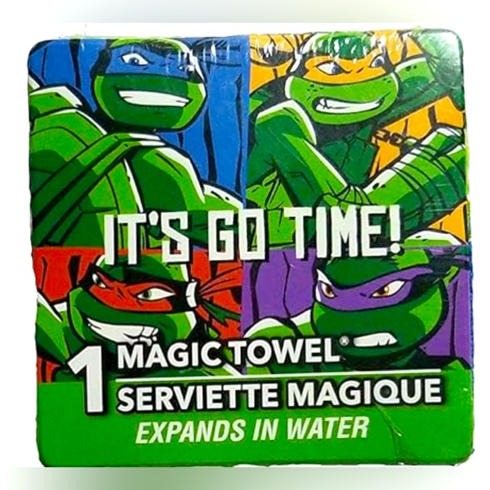 NWT NIB Peachtree Playthings Teenage Mutant Ninja Turtles Expanding Magic Towel